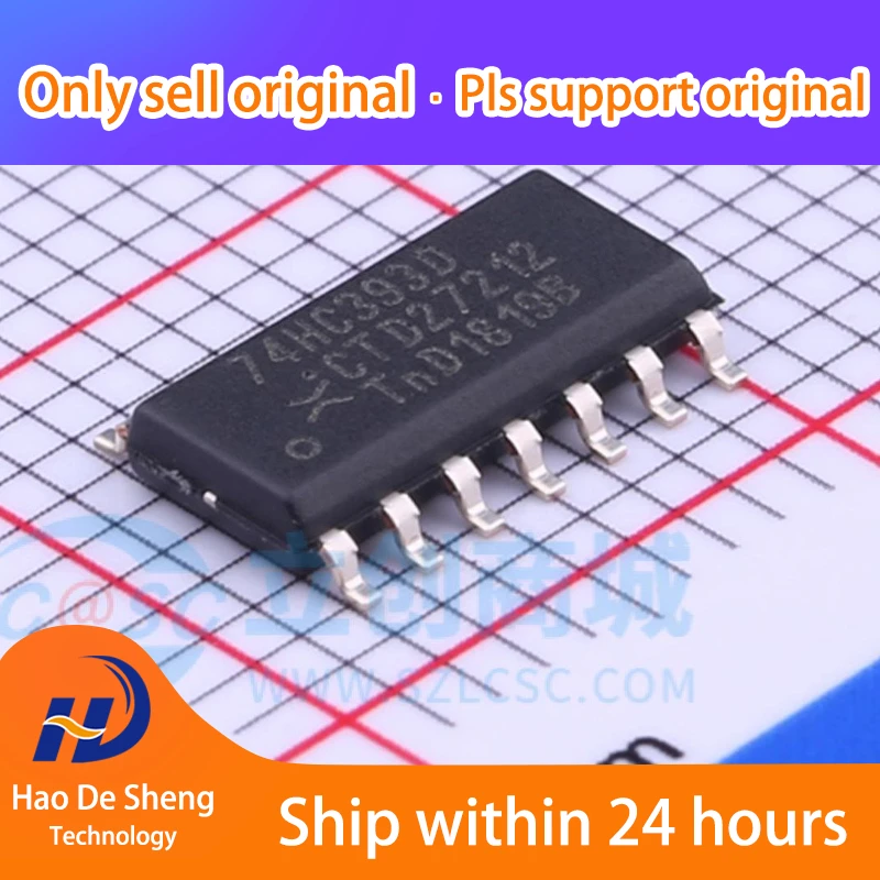 

10PCS/LOT 74HC393D 74HC393D,653 SOP14 New Original in Stock