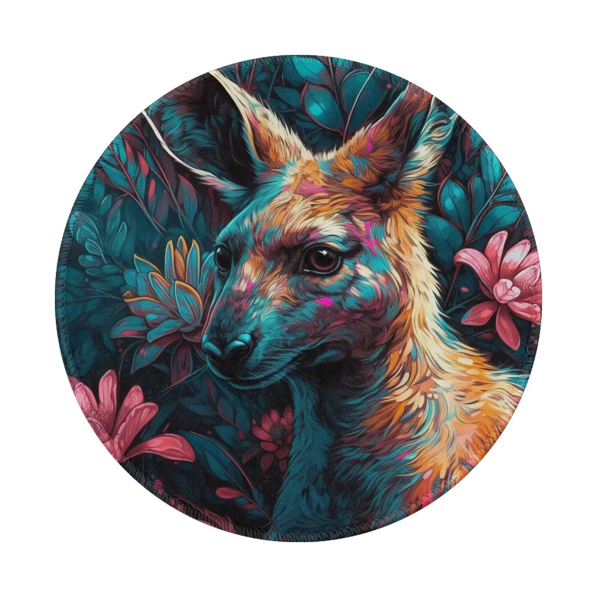 

Kangaroo Mouse Pad Neon Colorful Painting Office Rubber Mousepad Kawaii Anti Fatigue Cheap Picture Mouse Mat