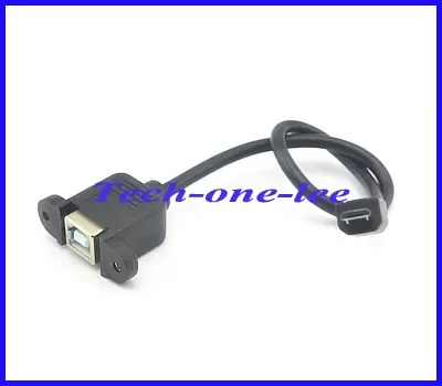 

USB Type B Female To Micro 5Pin Male Extension Cable USB-b F Panel Mount To Micro usb Connector 5pin Adapter Cable 50cm