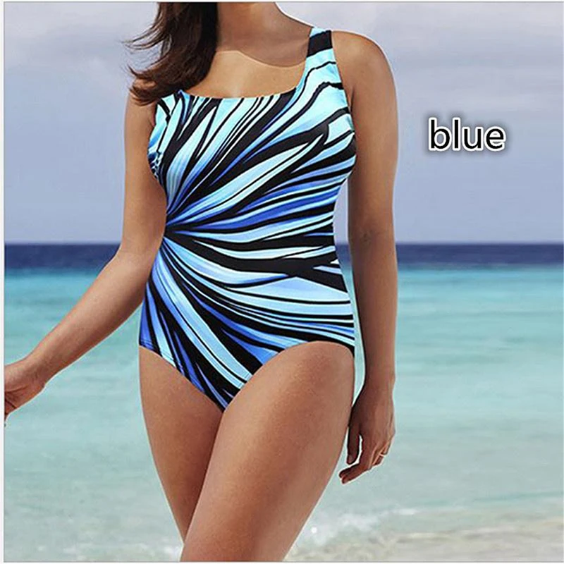 

One Piece Women Sexy Printed Push-Up High Waist Swimsuit Padded Summer Swimwear Bikini Sets