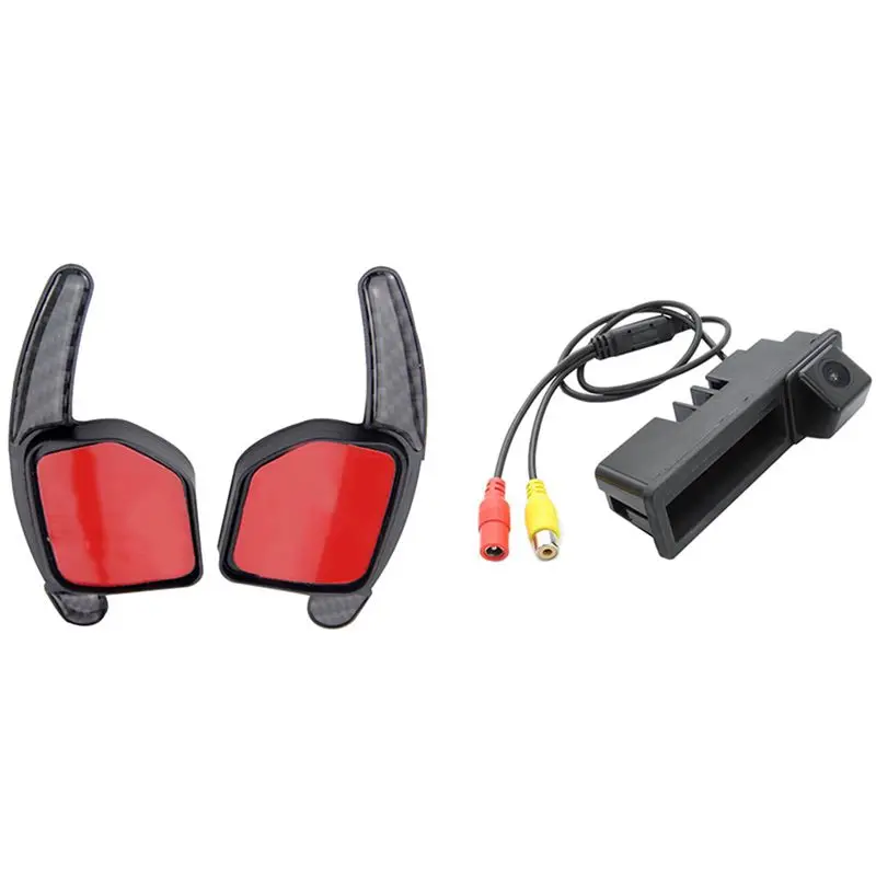 

Car Rear View Camera Parking Reverse Camera With Steering Wheel DSG Paddle Extension Shifters Shift Sticker Decoration