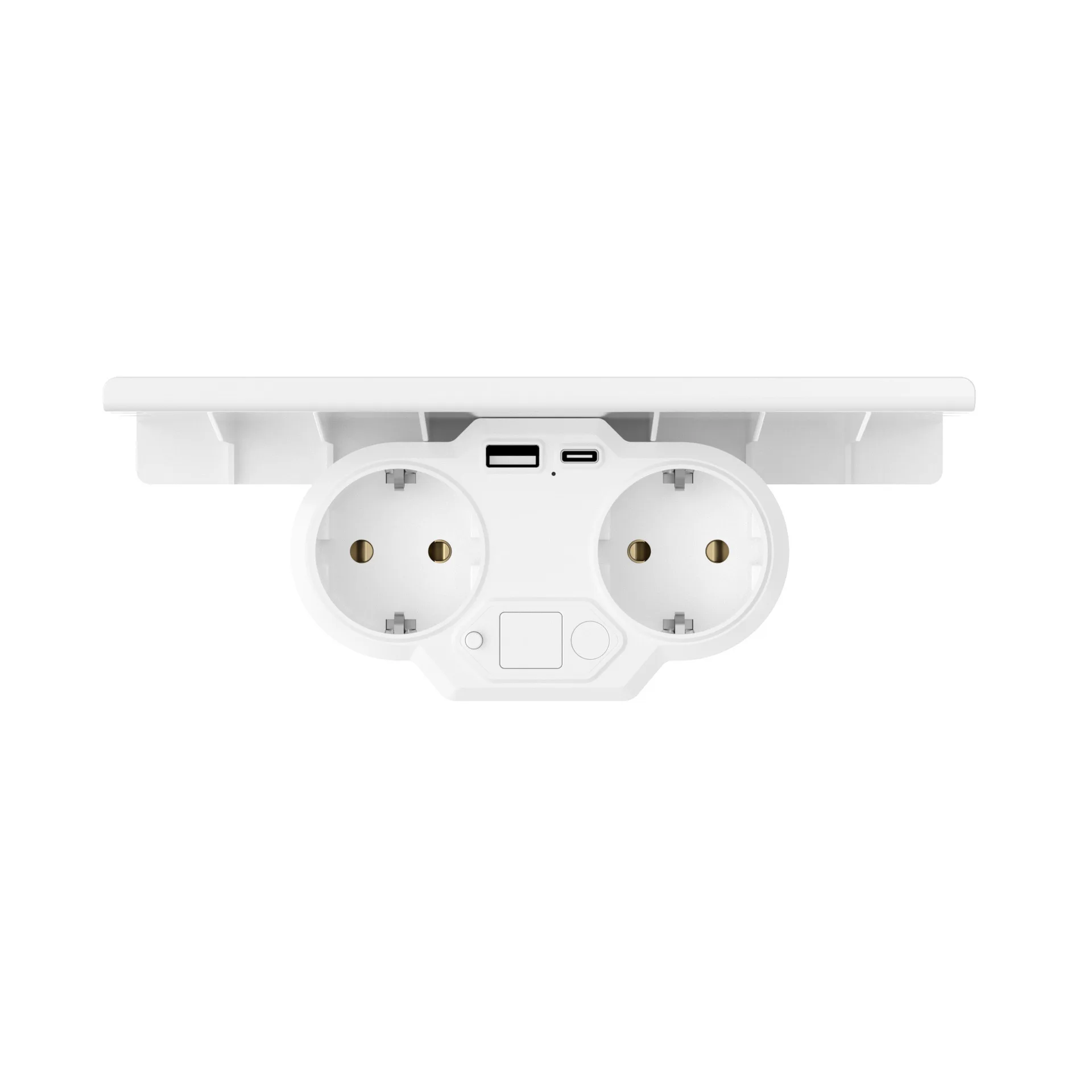 

Power Strip with USB and Type C Extension Socket with Shelf EU GE Plug with Pilot Lamp