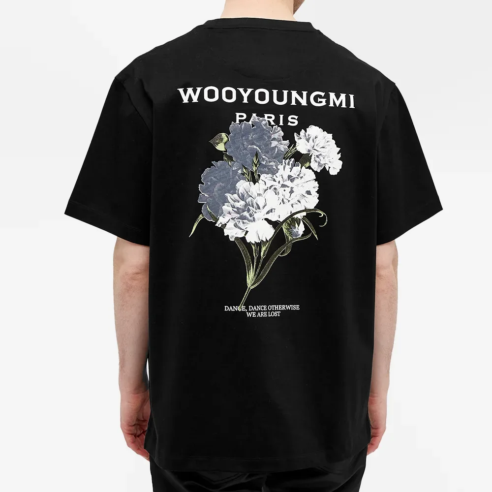 

Wooyoungmi Short Sleeve Tee Luxury Designer T Shirt Korean Style Men's T-shirt Women WYM Brand Fashion Flower Print Summer Loose