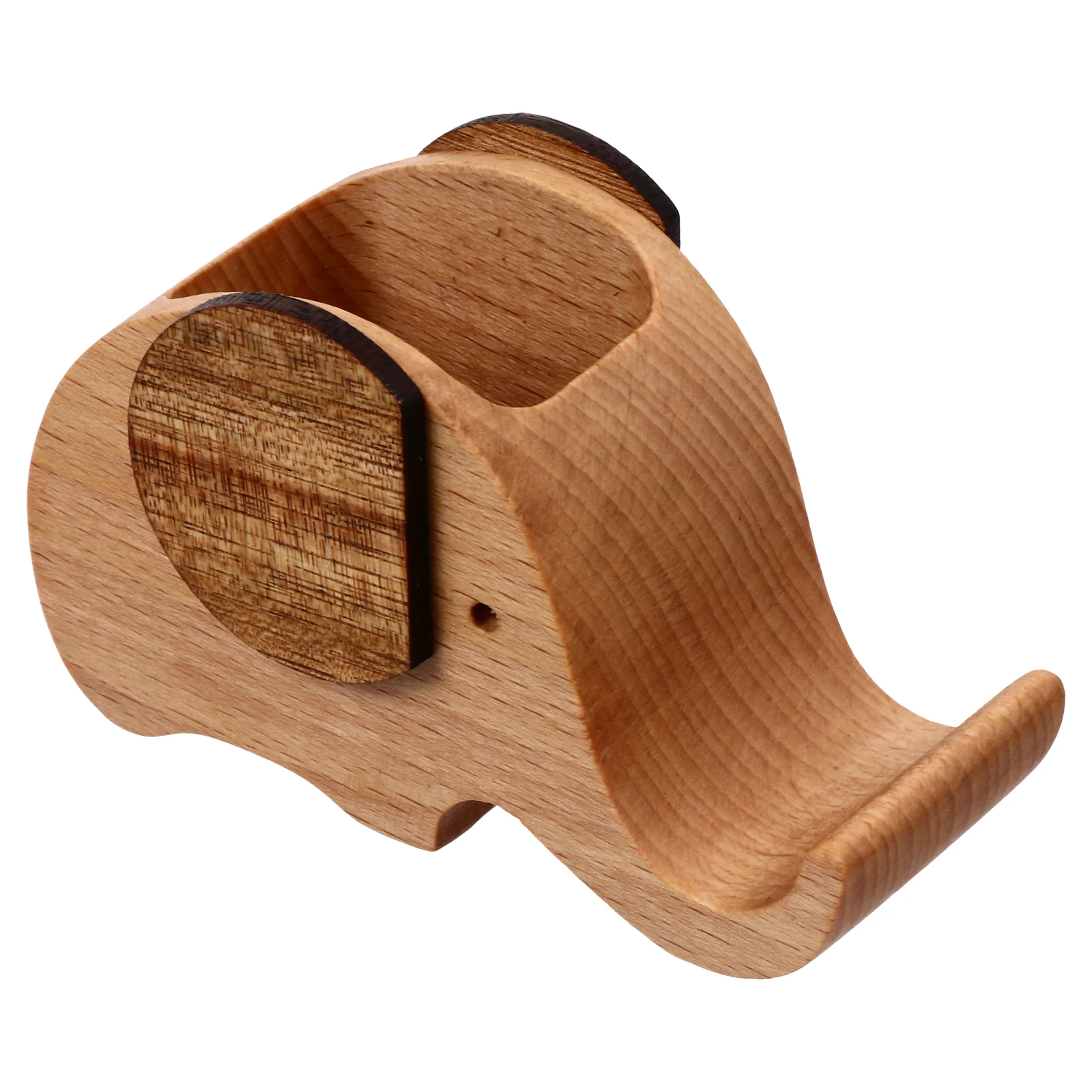 

Holder Wooden Stand Pen Wood Mobile Bracket Desktop Cell Tablet Tabletop Cup Container Organizer Elephant Ruler Storage Makeup