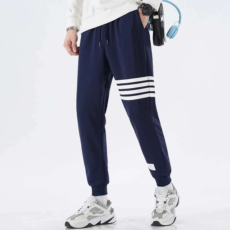 Брюки-карго мужские хлопковые повседневные модные спортивные штаны для бега в