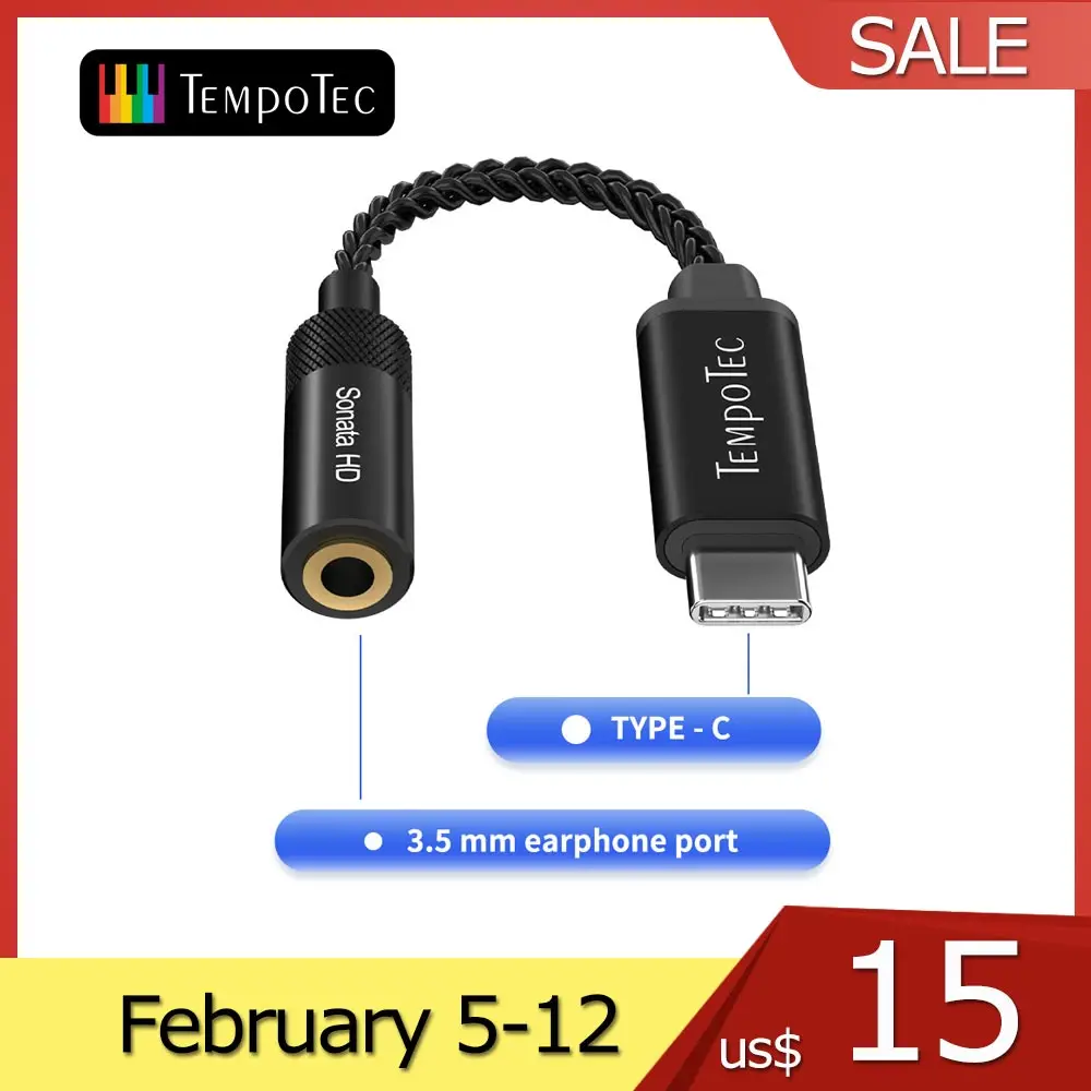 TempoTec Sonata HD II (Pure Music Mode) TYPE C To 3.5MM DSD128 Headphone Amplifier USB DAC For Android Phone Window10 MAC 