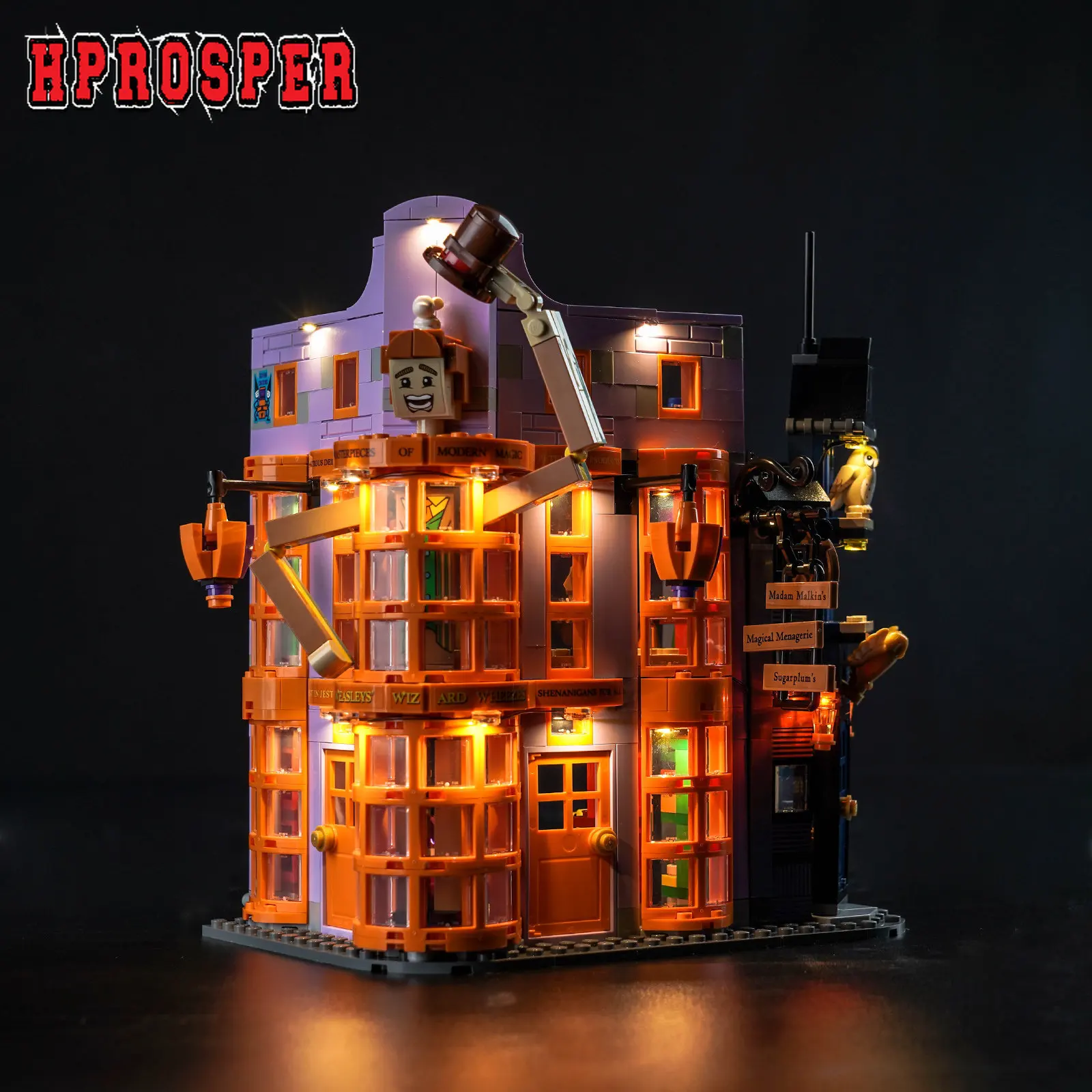 

Hprosper LED Lights Compatible With 76422 Diagon Alley: Weasleys' Wizard Wheezes Building Blocks DIY Gift (Model Not Included)