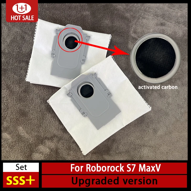 

Activated filter carbon Dust bag 2022 New Roborock S7 MaxV Ultra Accessories S7 pro ultra / MaxV Plus Robot Vacuum Cleaner Parts