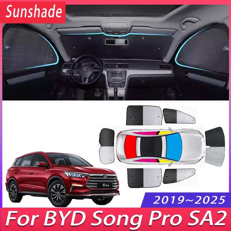 Автомобильный солнцезащитный козырек для BYD Song Pro SA2 2019 ~ 2025 2020 2021 Автомобильная