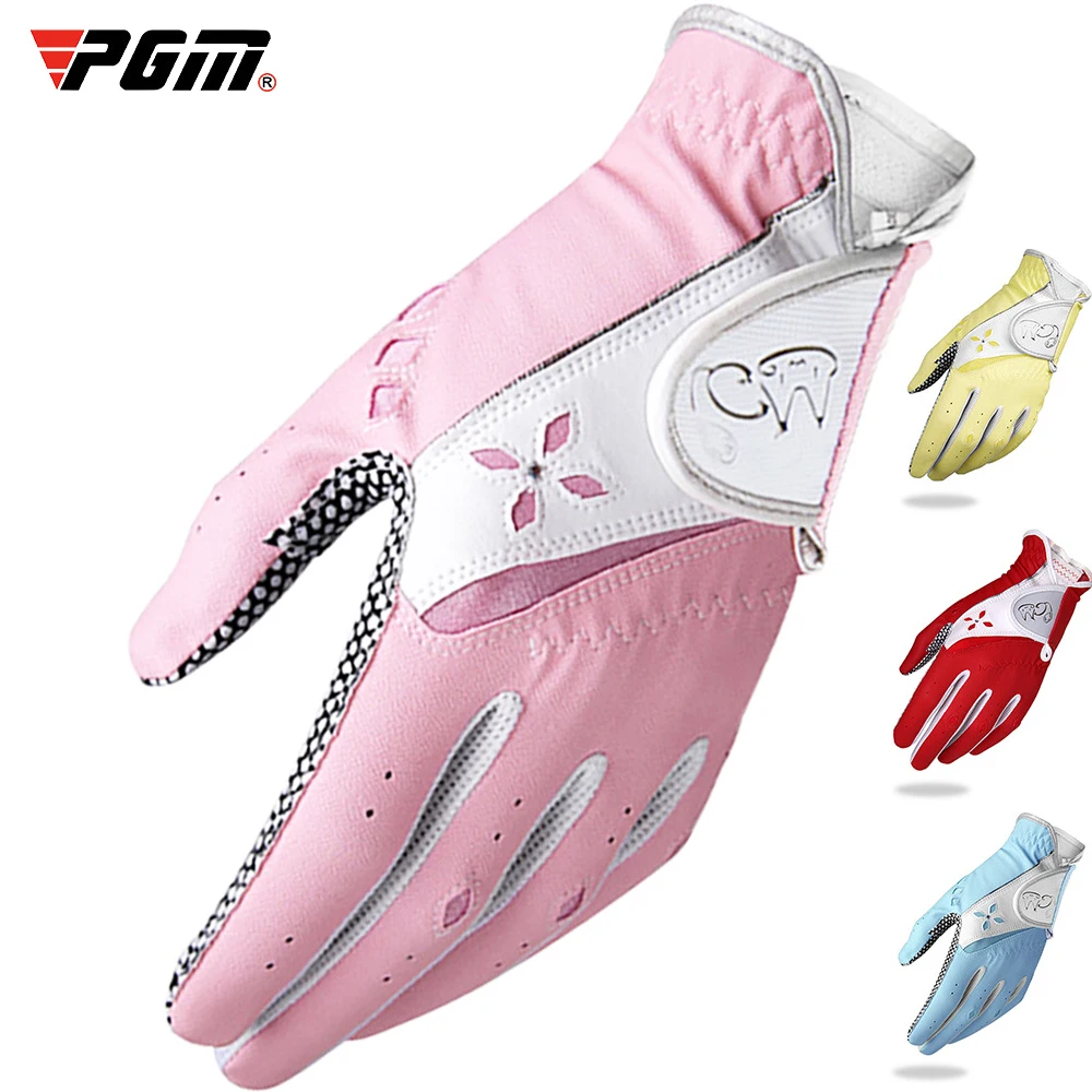

2pcs PGM Brand Golf Gloves for Women Top Soft Breathable PU Leather Gloves for Golf Dropship Golf Accessories for Ladies Female