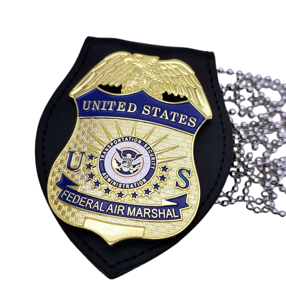 U.S. FAM FEDERAL AIR MARSHAL Special Agent Badge  Halloween Gift Cosplay Detective Movie Prop 1:1