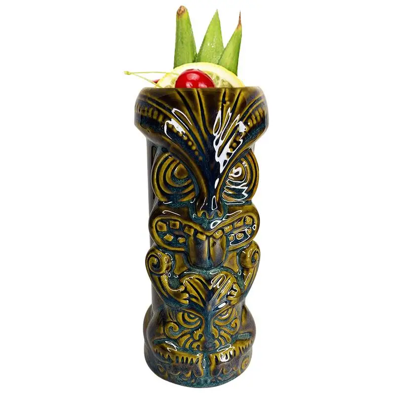 

Кружка 450 мл, кружки для МАИ, керамические кружки для вечеринки, креативная кружка, гавайский декор для напитков, винтажная тропическая посу...