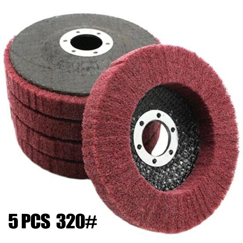 

5 Pcs Polishing Buffiing Wheel 4in Metal Abrasive Flap Disc For Rotary Tools Angle Grinder Accessories