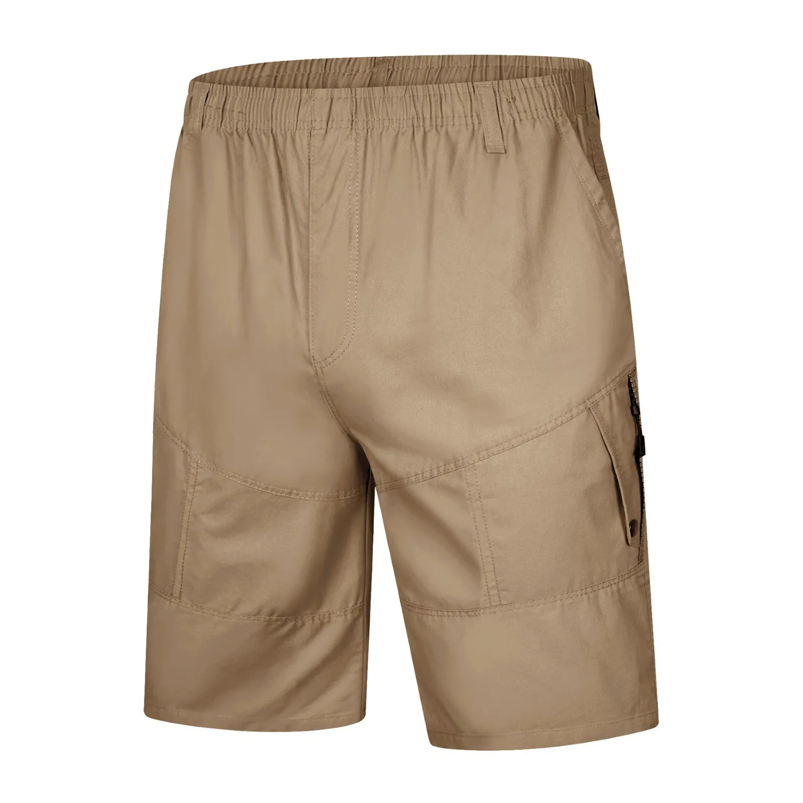 

Mens Solid Color Button Casual All Match Shorts Fashionable Woven Cargo Pants With Button Pockets 6 7