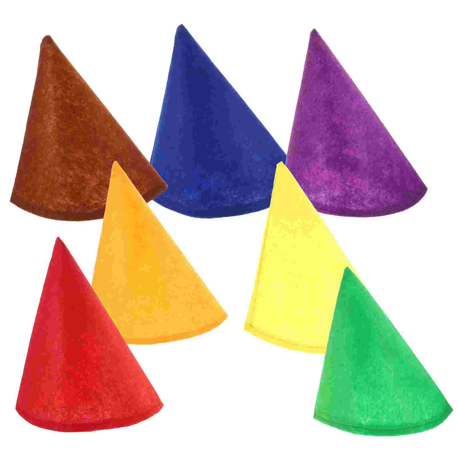 

7 Pcs Party Hat Dwarf Costume Decor Prom Accessory Felt Cloth Christmas Gnome Hats Masquerade Show