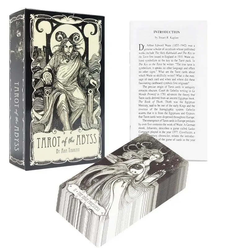 

Tarot of the Abyss Tarot Decks English Version Cards for Beginners Professionals Fortune Telling Family Night Table Board Game