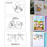 mouse bandit mice hanging out get married sentiments clear stamp transparent scrapbooking card making diy crafts stencil 2022