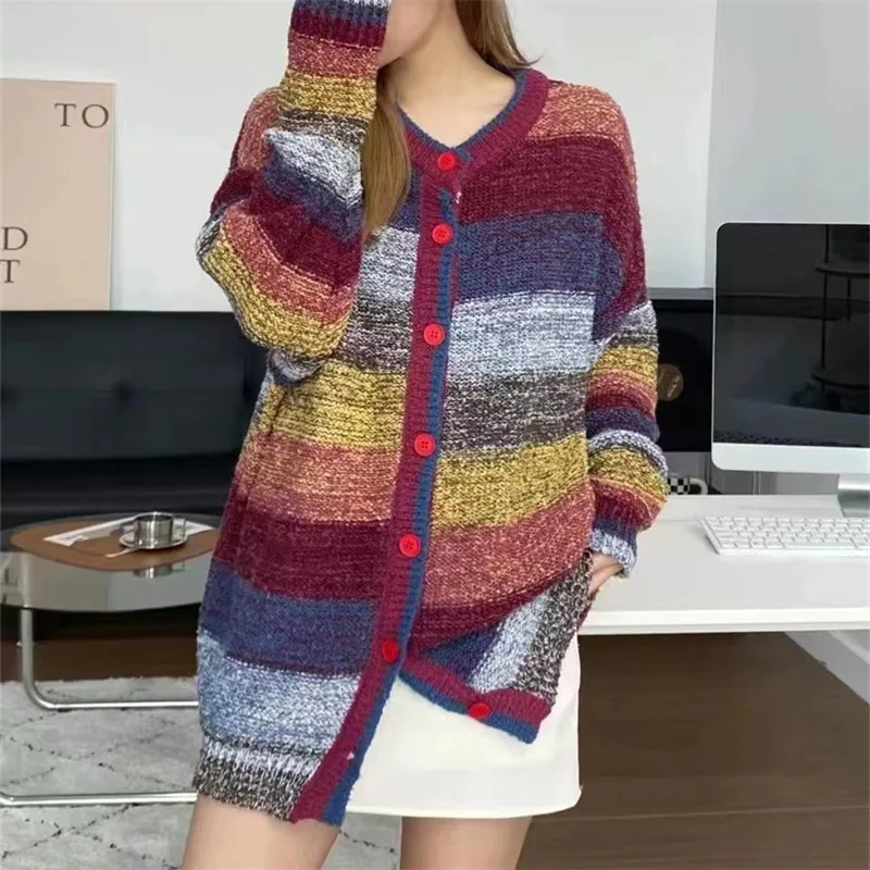 

Sweater Women's Autumn New Slouchy Style Loose Small Crowd Knitted Cardigan Knitted Top Coat