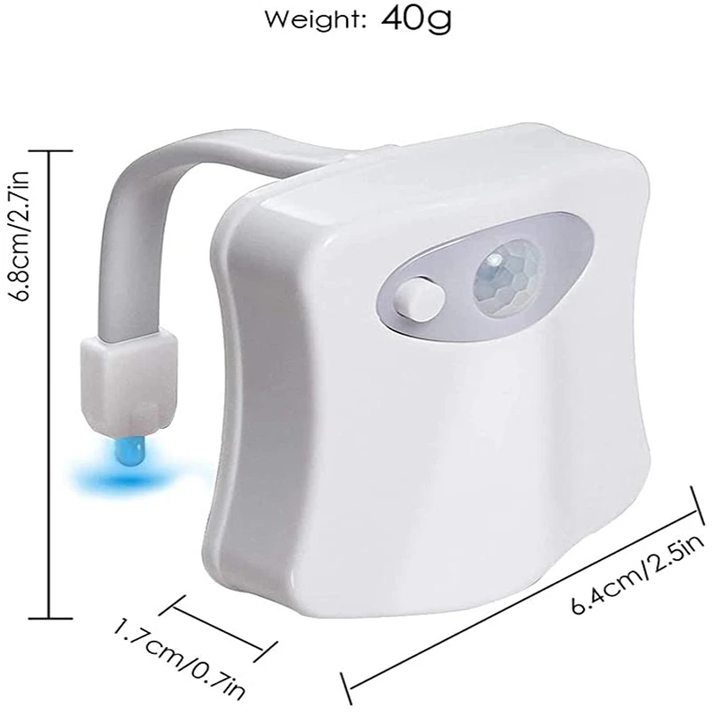 Умный ночник с пассивным инфракрасным датчиком движения для сиденья унитаза 16