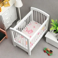 funny hollow out micro scene model no odor high fidelity doll house baby bed doll house baby bed cradle miniature