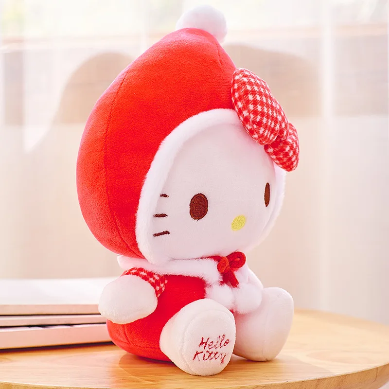 

Sanrio, милые Мультяшные плюшевые куклы Hello Kitty, милые зимние пушистые мягкие игрушки, подушки для дивана, детские рождественские подарки