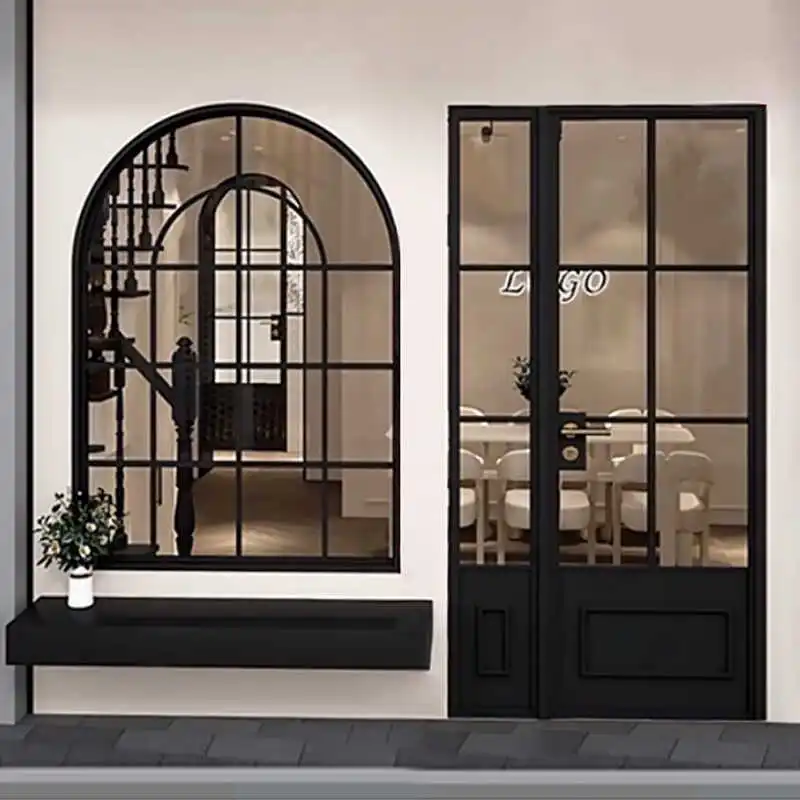 Кованое железо французская ретро-дверь арочная дуга туалет ванная комната очень