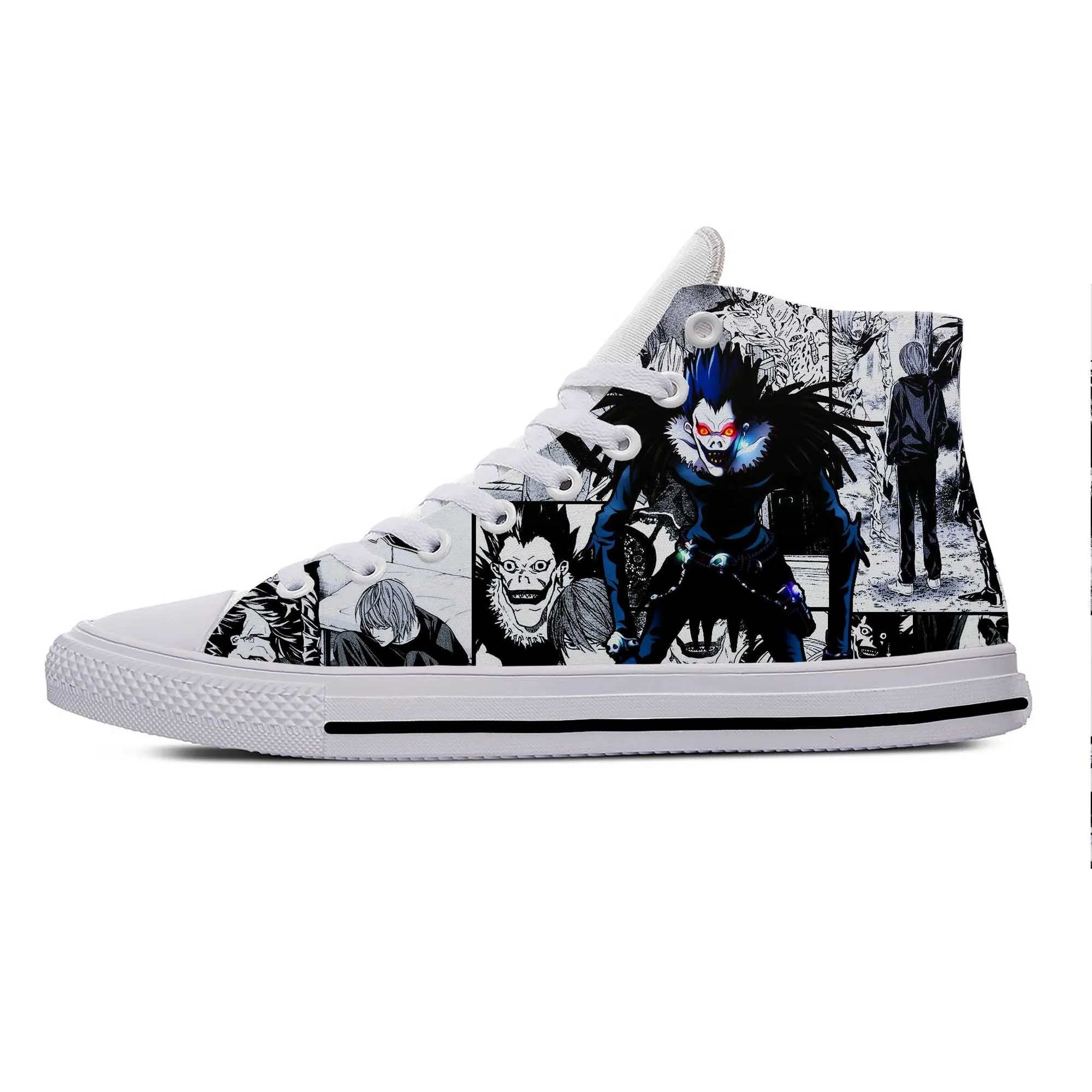 

Anime Manga Cartoon Comic Demon Death Note Ryuk Casual Cloth Shoes High Top Lightweight Breathable 3D Print Men Women Sneakers