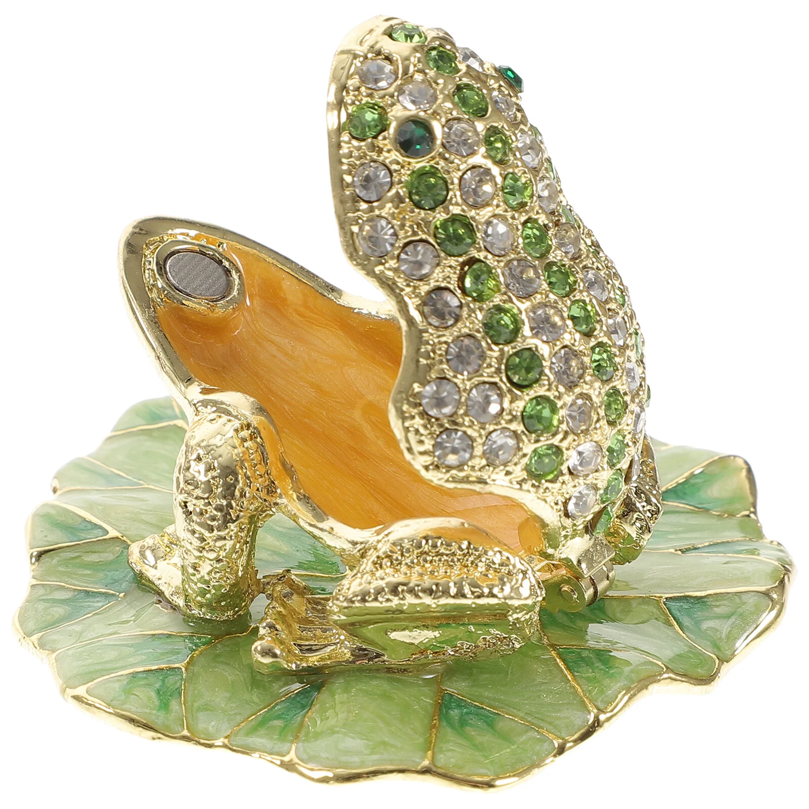 House Decorations For Home Plate Earrings Organizer Box Desktop Adornment Creative Alloy Frogs Figurine Miss