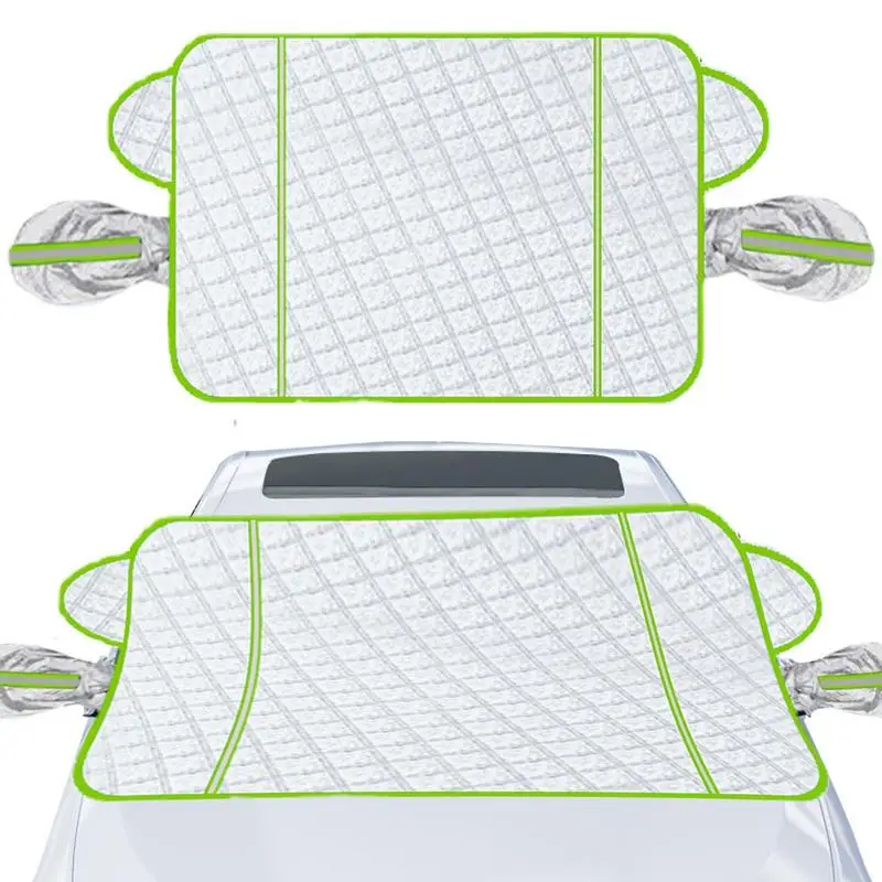 

Windshield Frost Cover Thickened Anti-frost Sunscreen Car Cover Waterproof Front Windshield Cover With Rearview Mirror Cover For
