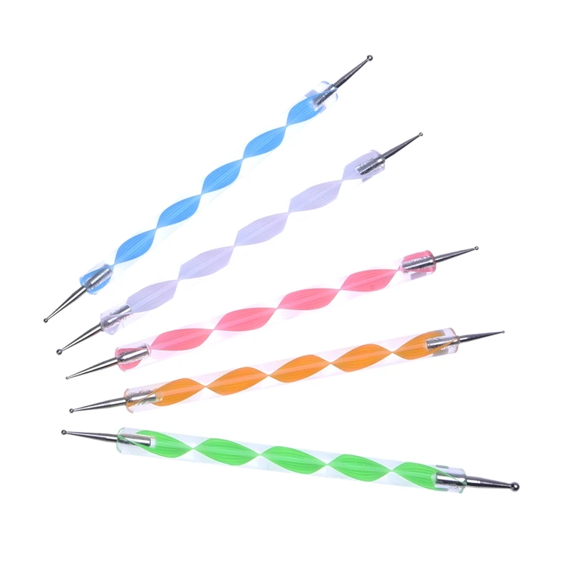 Набор для дизайна ногтей 20 шт. точечная кисть рисования и 5 набор полировки тофу