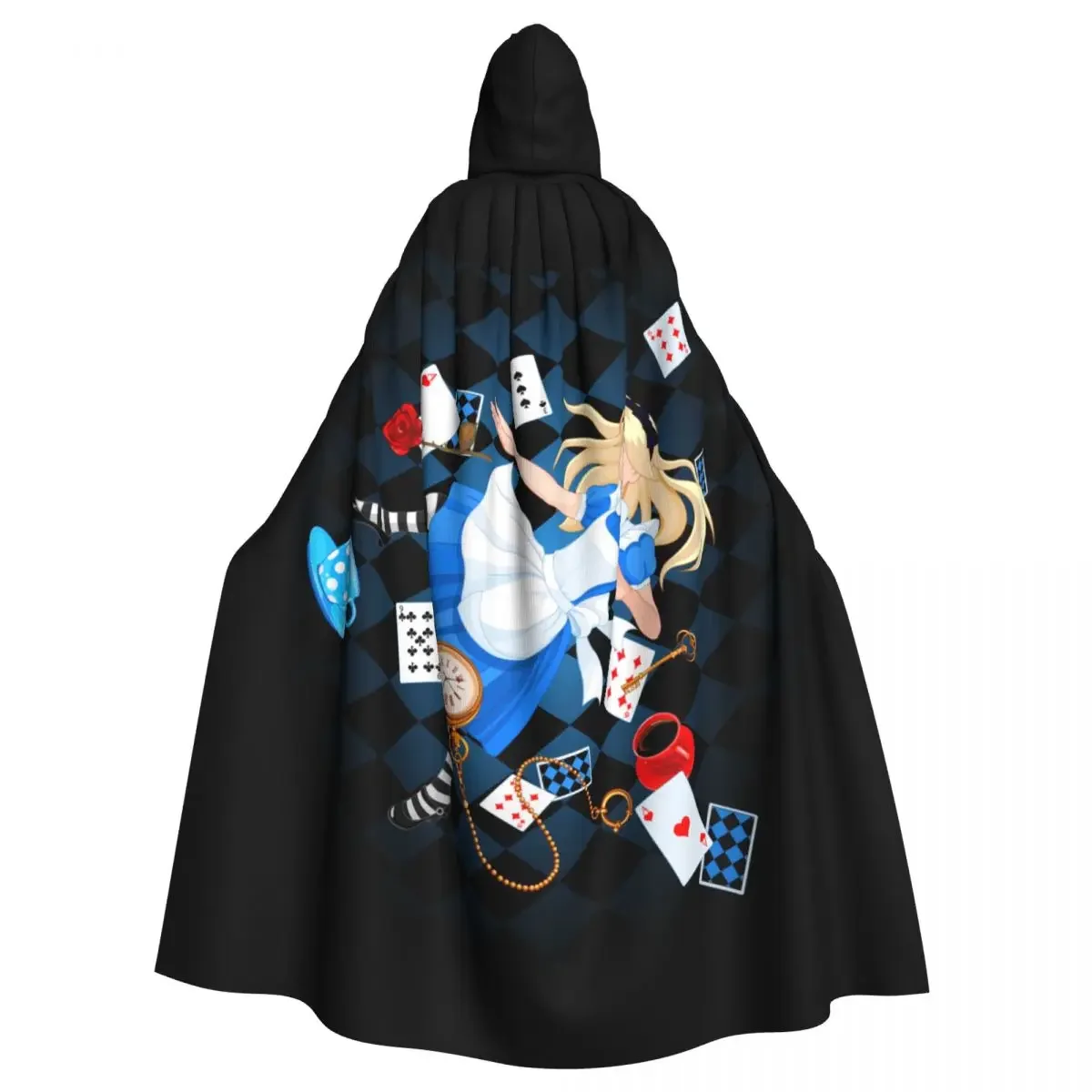 

Унисекс Взрослые Алиса падает в кролик отверстие плащ с капюшоном длинный костюм ведьмы косплей