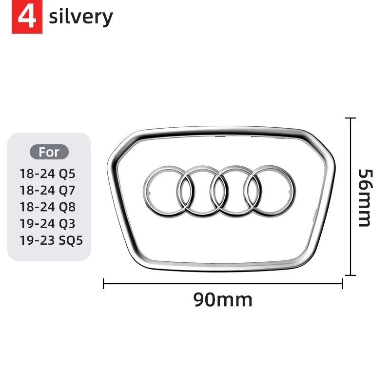 

Автомобильный руль, центр, эмблема, логотип, наклейка для AUDI, отделка рамки, значок, декоративное кольцо, автоаксессуары Q5 Q3 Q7 A3 A4 A6 S3