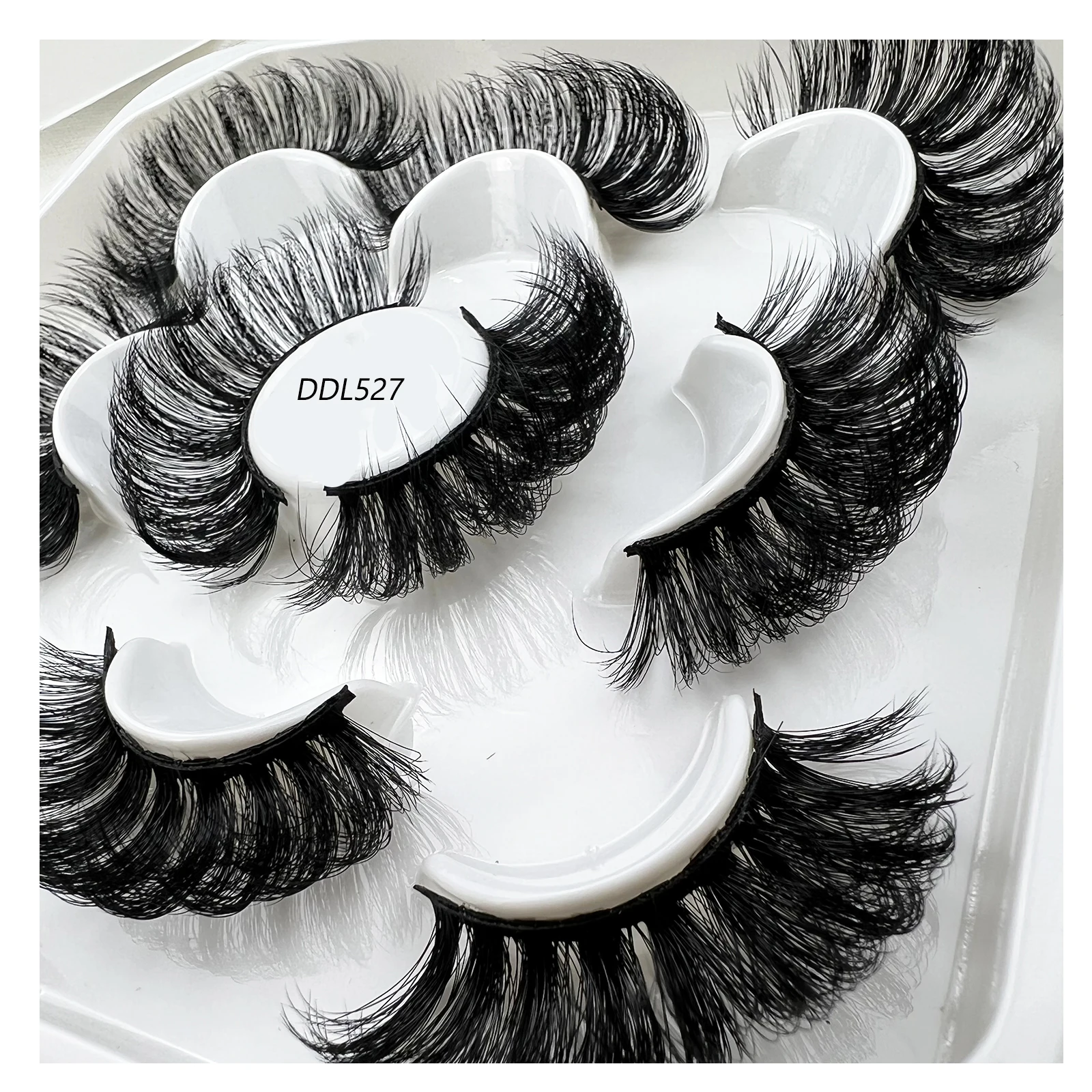 

New Wholesale Extension DD Curl Silk Mink Lashes False Eyelash Faux Cils Self-adhesive Reused Dramatic Beauty Soft Light Fluffy