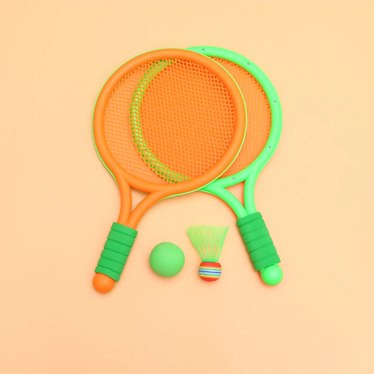 

1 Set Kids Outdoor Sports Tool Outdoor Badminton Rackets Tennis Rackets and Set for Kids (Orange)