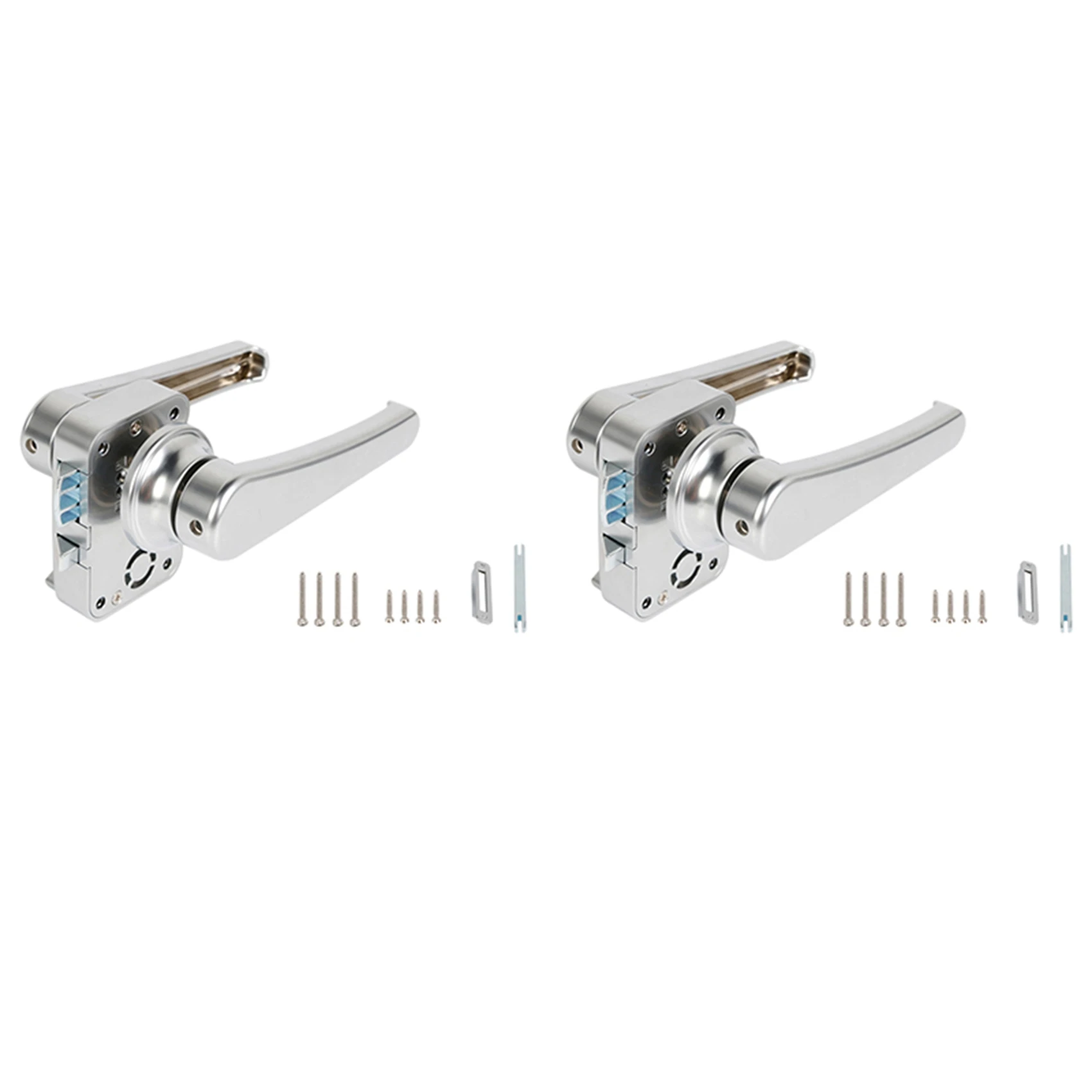 

2X RV Toilet Door Lock Bathroom Door Lock Caravan Boat Latch Handle Lock RV Accessories
