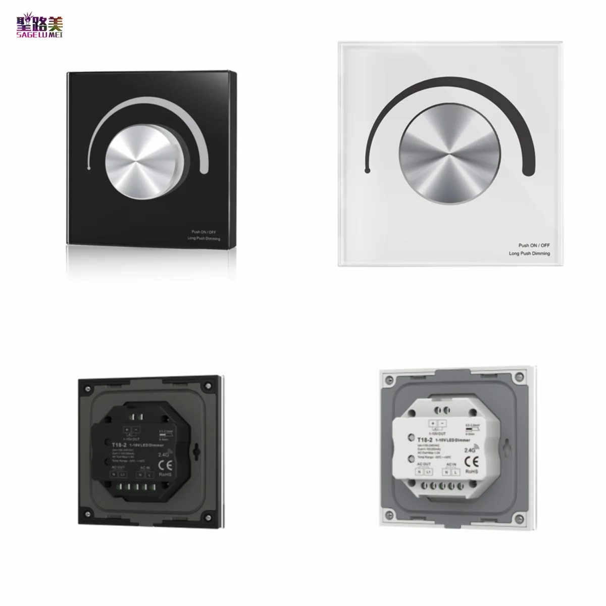 Вращающаяся стеклянная панель, 1-10 В, диммер, фотолампа, 1 канал, Вращающаяся ручка, яркость для SMD 5050, одноцветная Светодиодная лента, освещение