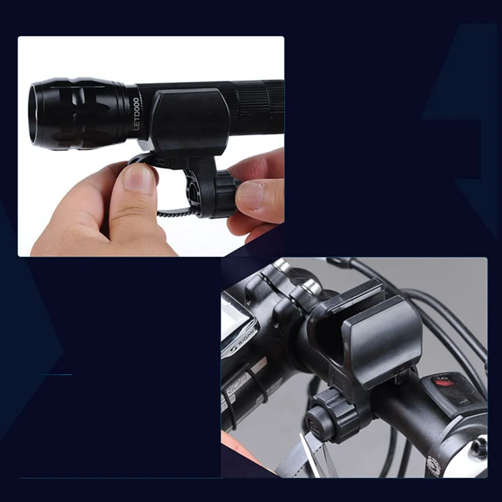 

Bicycle Light Holder Bike Flashlight Bracket Torch Mount Clamp Lamp Clip Adjustable LED Headlight Stand Quick Release Mount Part