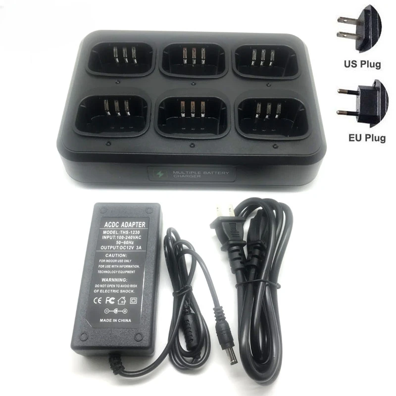 TYT MD380 Multi-functional Six-Way Rapid Charger For MD-380 MD-UV380 for RETEVIS RT3 RT3S DMR Radio Walkie Talkie Drop Shipping