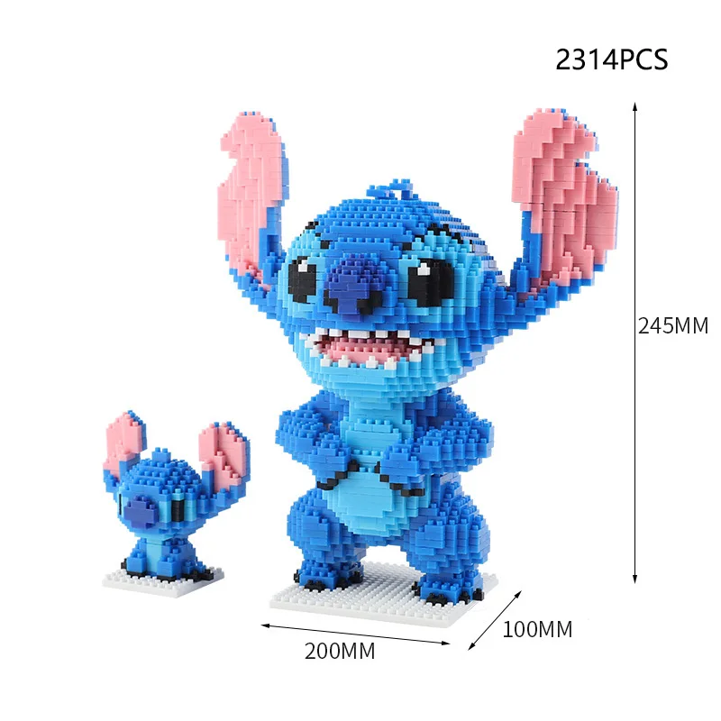 

Disney Stitch Bricks Fighter Model Hand-assembled Building Block Children Bricks Toys For Boy Adults Birthday Gift