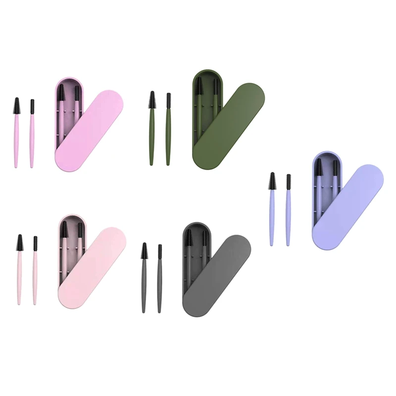 

1 Набор щеток для туши для ресниц и бровей многоразовые с портативным чехлом