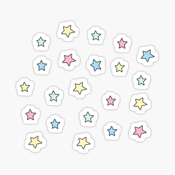 

Pastel Mini Star Pack 10 шт. наклеек для ноутбука детская мультяшная комната смешные наклейки домашний Декор настенный принт автомобиль окно аниме