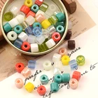 Приблизительно 4x5 мм цилиндрические бусины, зеркальные бусины из чешского стекла, коралловые бусины, аксессуары для браслетов