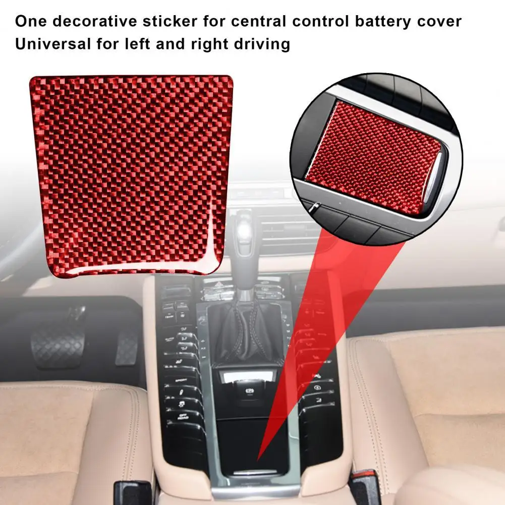 

Panel Trim Decal Easy to Install Non-scratching Carbon Fiber Gear Shift Box Battery Cover Panel Decor Sticker for Porsche-Macan