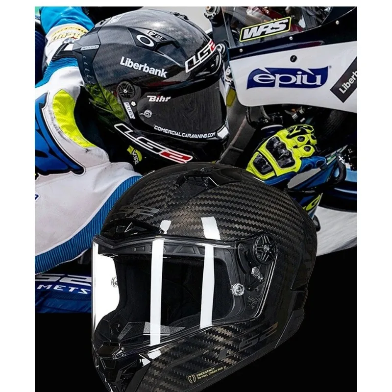 LS2 THUNDER мотоциклетный шлем на все лицо Ls2 FF805 шлемы из углеродного волокна двойное