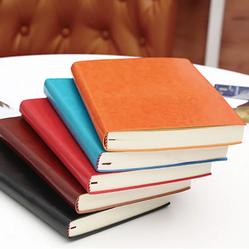 

A5 A6 B5 Three Sizes 4 Styles 5 Colors Large Business Diary Leather Soft Copy Notebook Increase Thick Notebook Kawaii Office 365