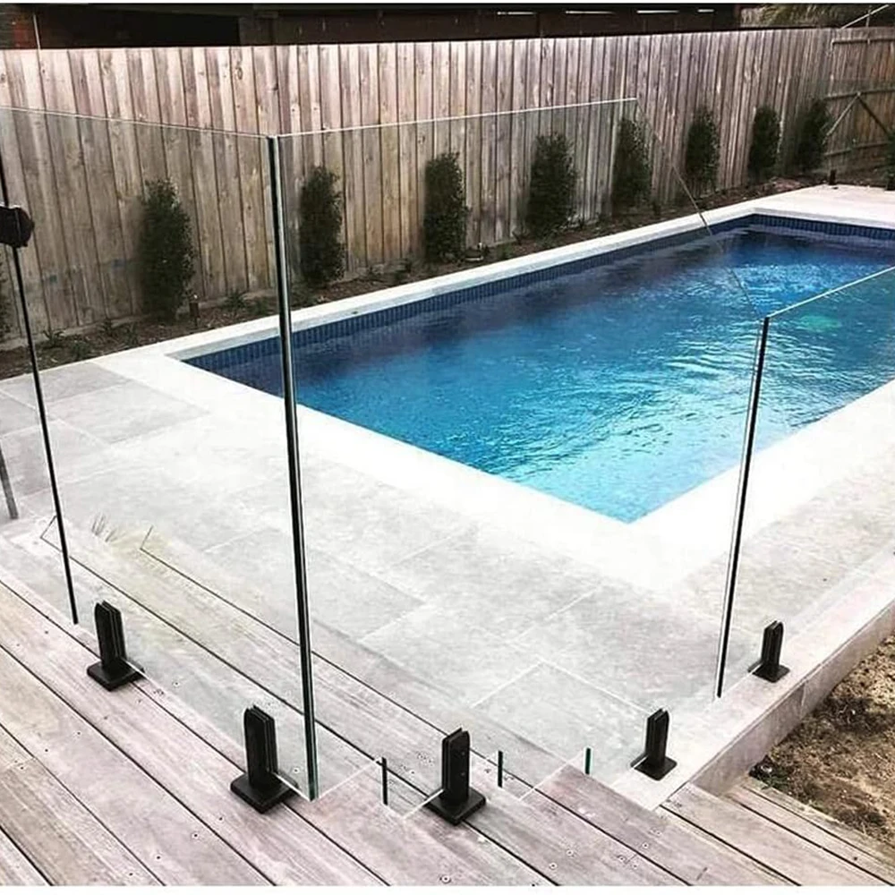 Зажимы из нержавеющей стали 304 для стеклянной панели забора беговой дорожки