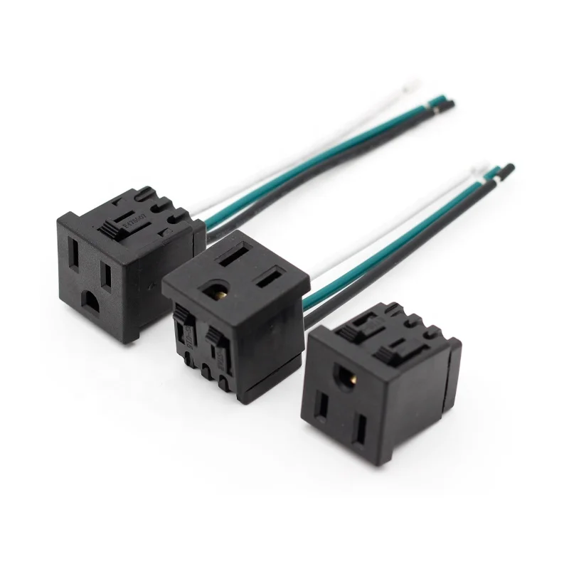 

IEC 15A 125V AC power American US standard socket 3 PIN plug PDU socket connector