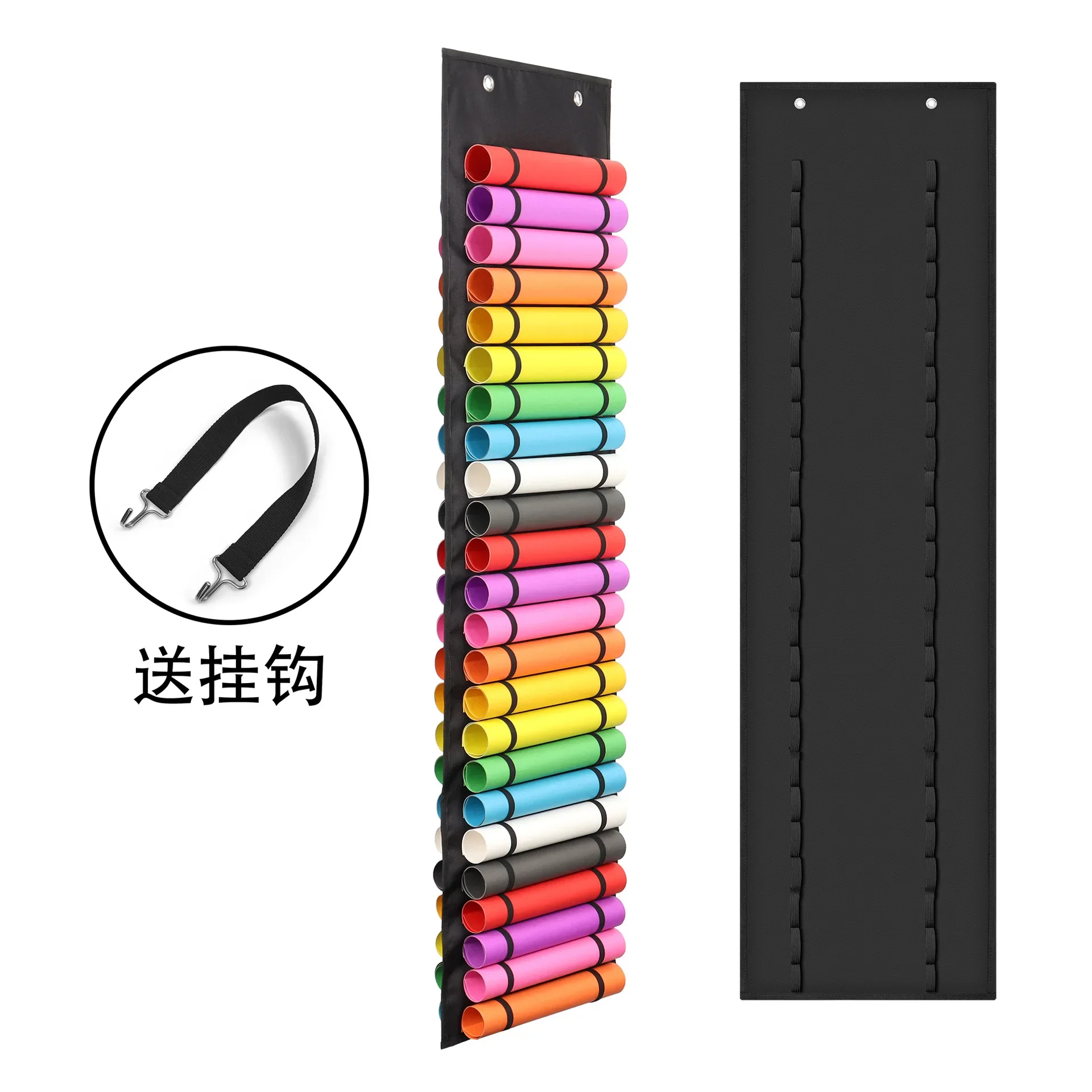 

48 Grid Vinyl Roll Holder Reliable 600D Oxford Cloth Vinyl Hanging Bag Wall Mounted Vinyl Roll Holder for Closet