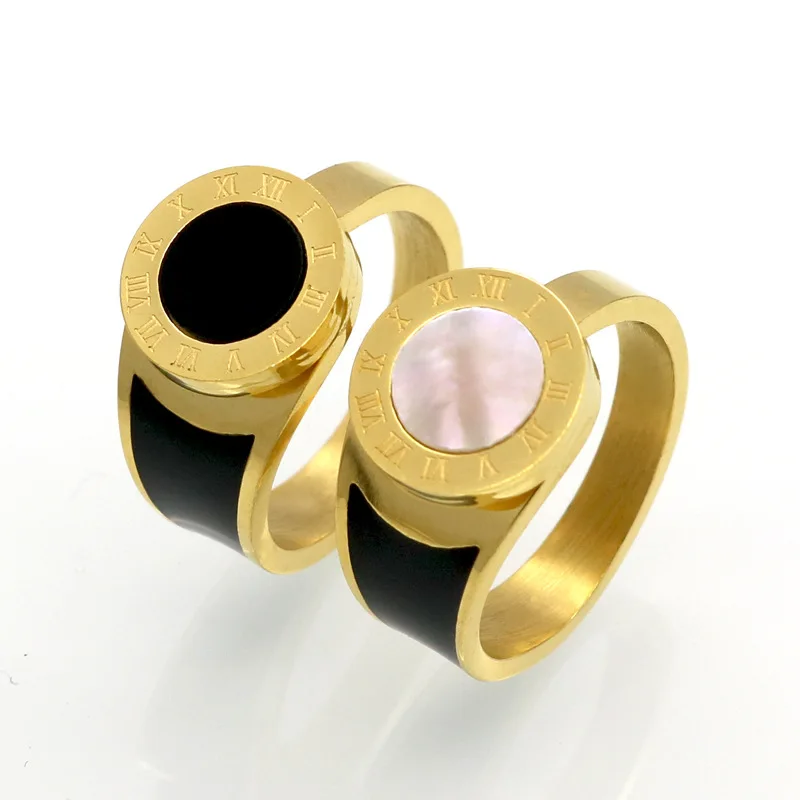 

New Arrival Fashion Fine Jewelry Shell Brand Roman Numerals Rings Bridal Wedding Engagement Ring For Women Gift Jewelry