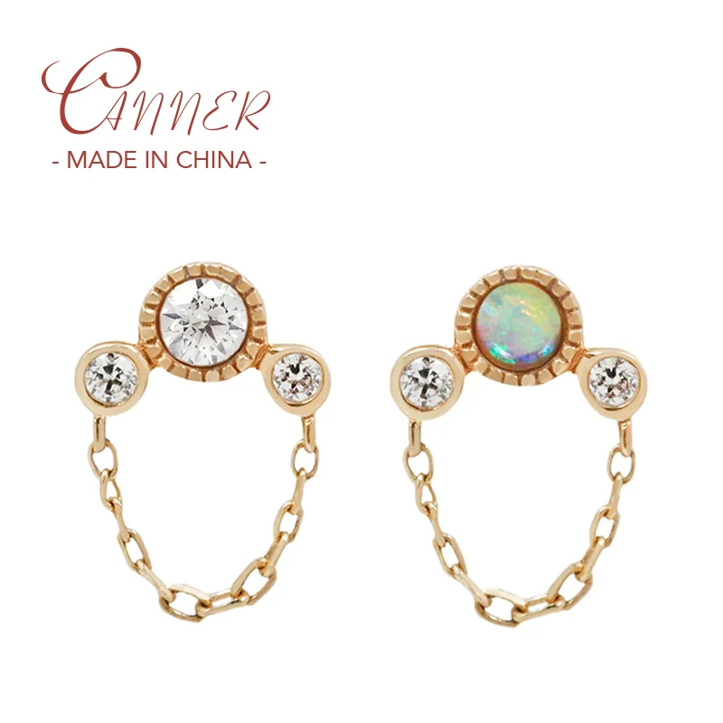 

1 шт., серьги-гвоздики из серебра 925 пробы с цирконом